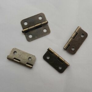 4 Mini Bronze Craft Hinges Dollhouse